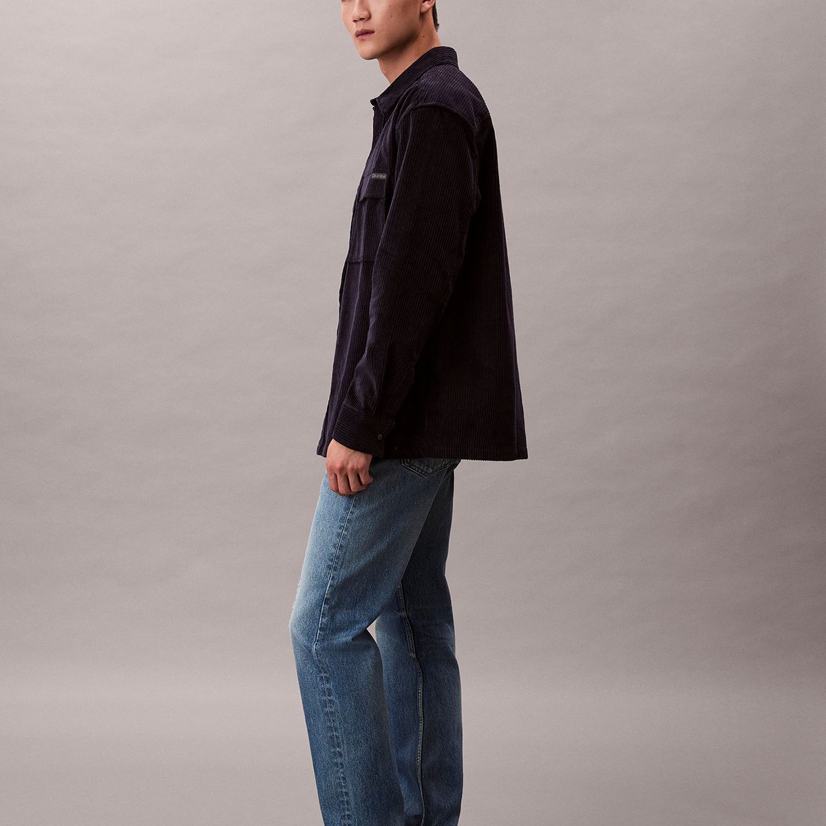 CALVIN KLEIN - Camisa en Pana con Bolsillos Azul Calvin Klein
