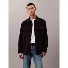 CALVIN KLEIN - Camisa en Pana con Bolsillos Azul