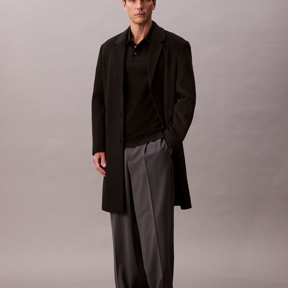 CALVIN KLEIN - Polo de Algodón Pima Negro Calvin Klein