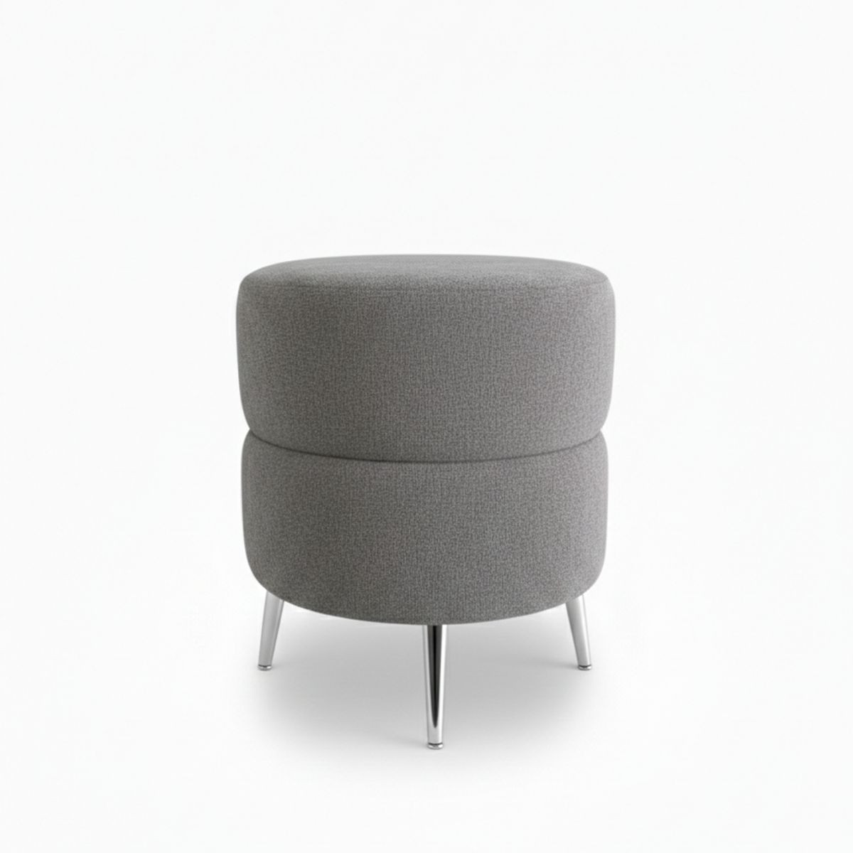 MUEBLES NEW - PUFF REDONDO ORBIT GRIS