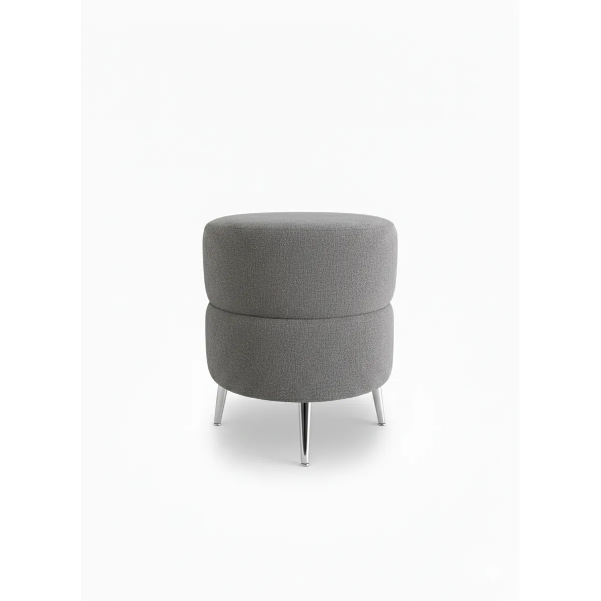 MUEBLES NEW - PUFF REDONDO ORBIT GRIS