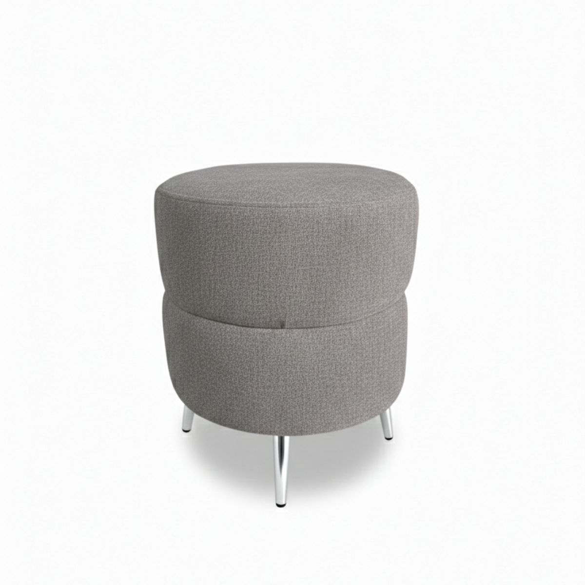 MUEBLES NEW - PUFF REDONDO ORBIT GRIS