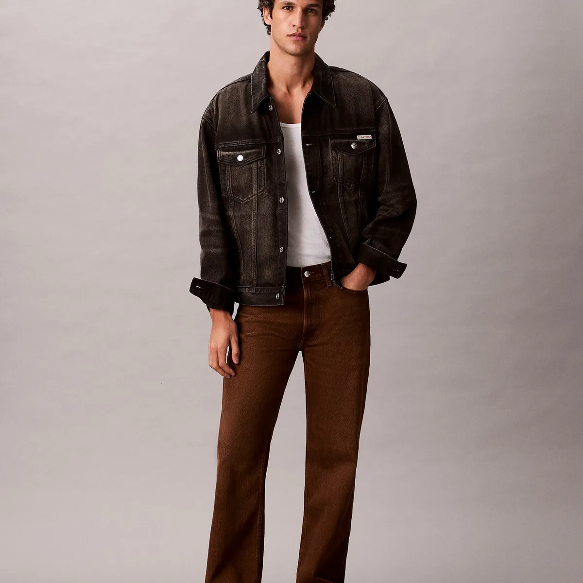 CALVIN KLEIN - Chaqueta Trucker Estilo 90S