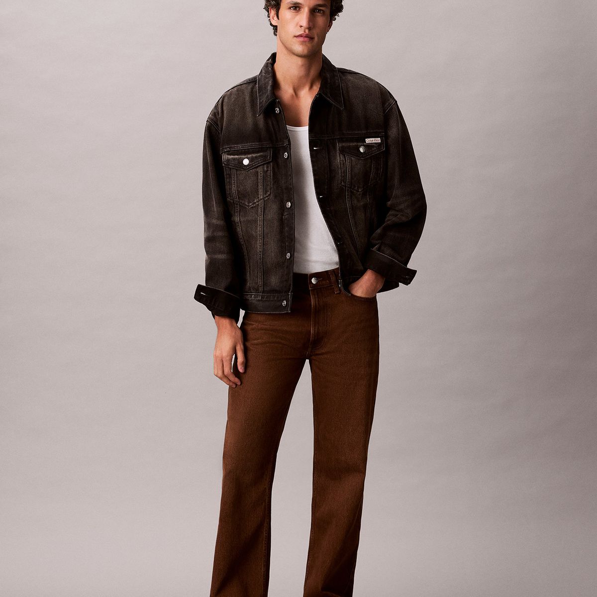 CALVIN KLEIN - Chaqueta Trucker Estilo 90S