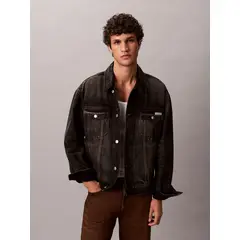 CALVIN KLEIN - Chaqueta Trucker Estilo 90S Negro