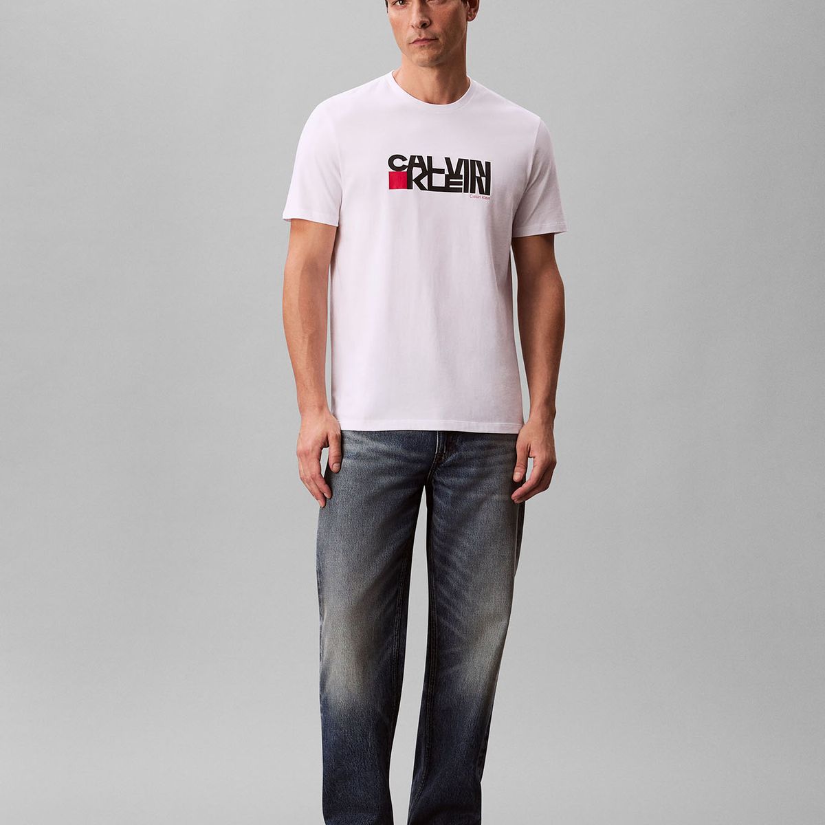 CALVIN KLEIN - Polera con Estampado Gráfico Redbox Blanco Calvin Klein