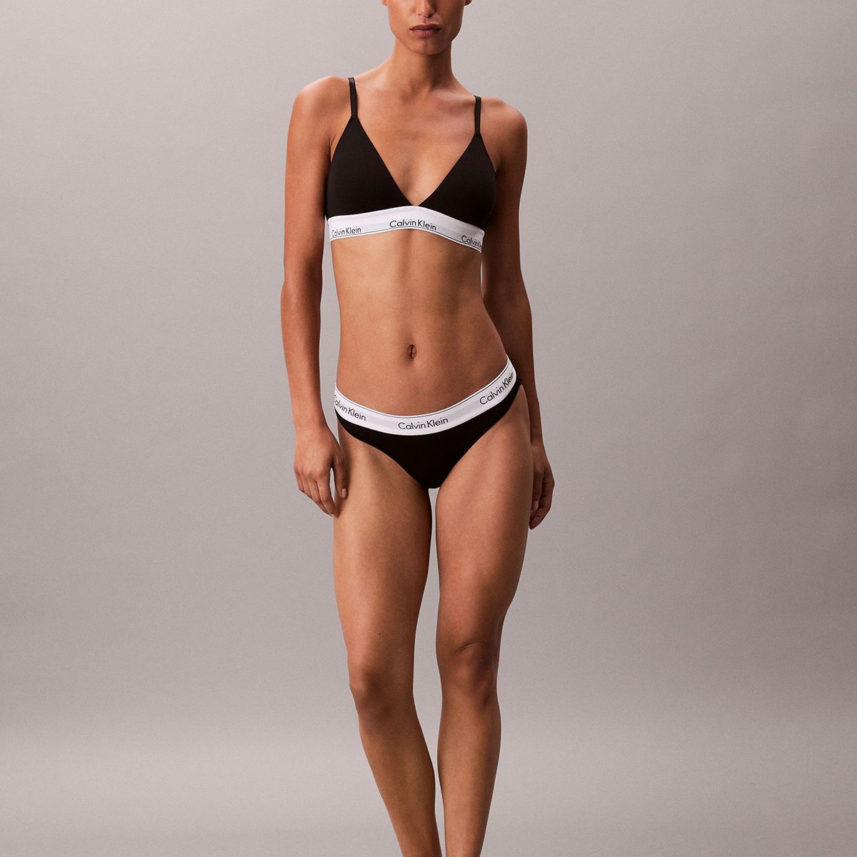 CALVIN KLEIN - Bralette Icon Cotton Modal Negro Calvin Klein