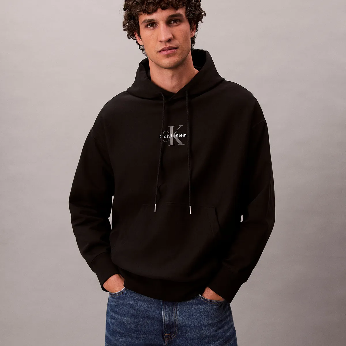 CALVIN KLEIN - Polerón con Gorro y Tejido Felpa