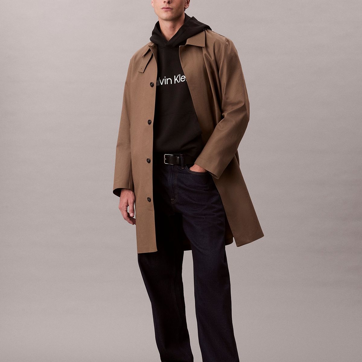 CALVIN KLEIN - Sweater de Felpa Premium Negro Calvin Klein