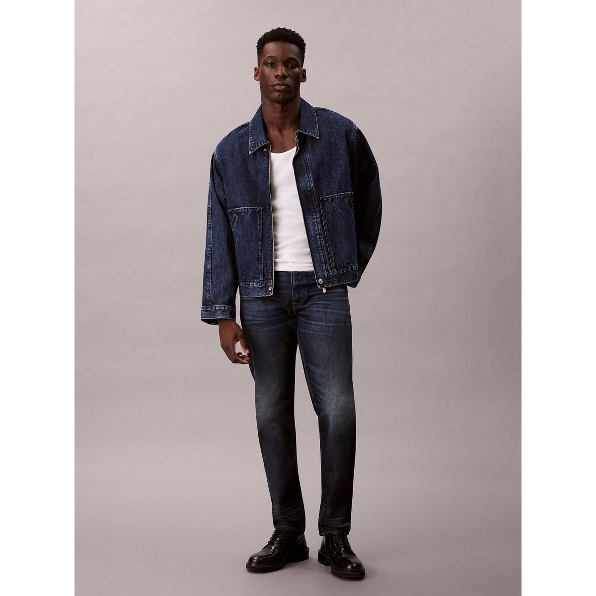 CALVIN KLEIN - Jeans Slim Tapered Térmico Azul Calvin Klein