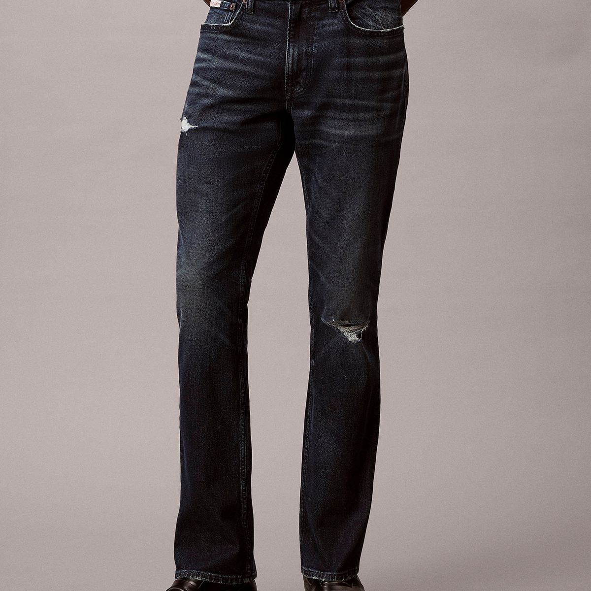 CALVIN KLEIN - Jeans Slim con Detalles Rotos En Tono Deep Dusk Azul Calvin Klein