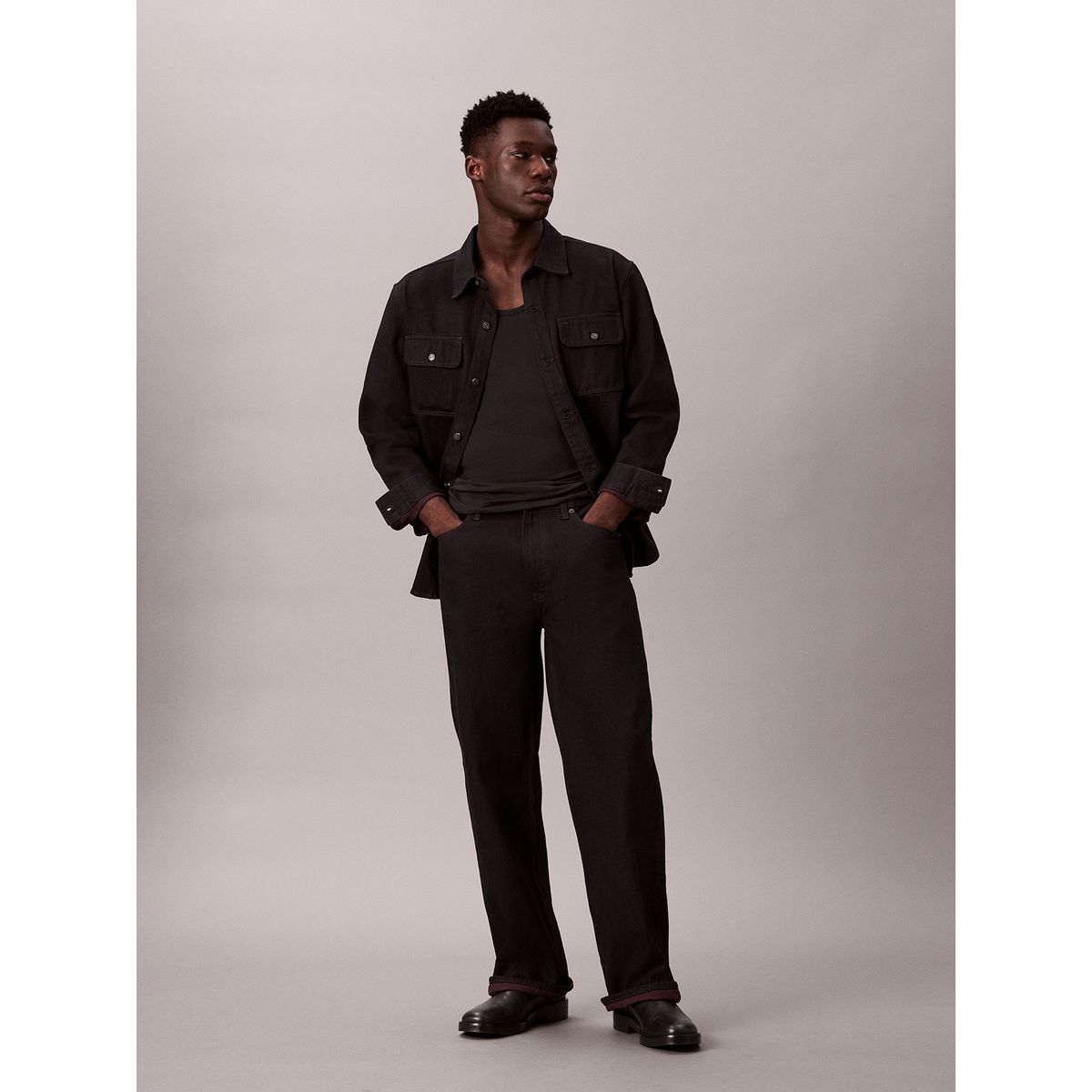 CALVIN KLEIN - Jeans Baggy Merlot Burdeo Calvin Klein