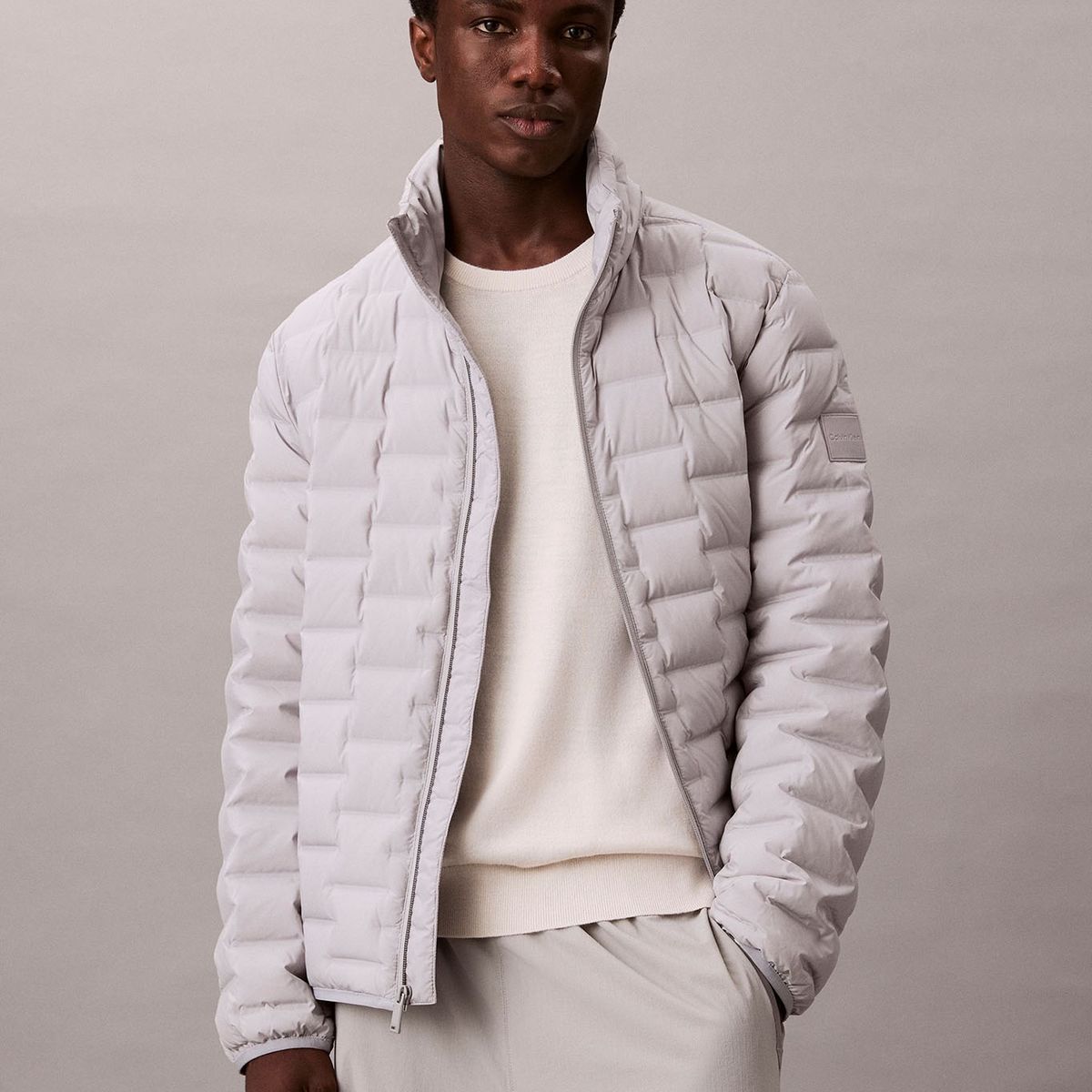 CALVIN KLEIN - Parka Ligera Preacolchada Plegable Blanco Calvin Klein