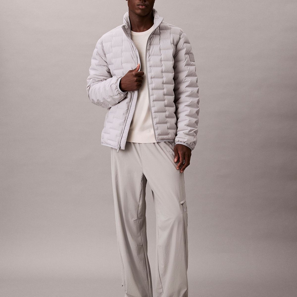 CALVIN KLEIN - Parka Ligera Preacolchada Plegable Blanco Calvin Klein