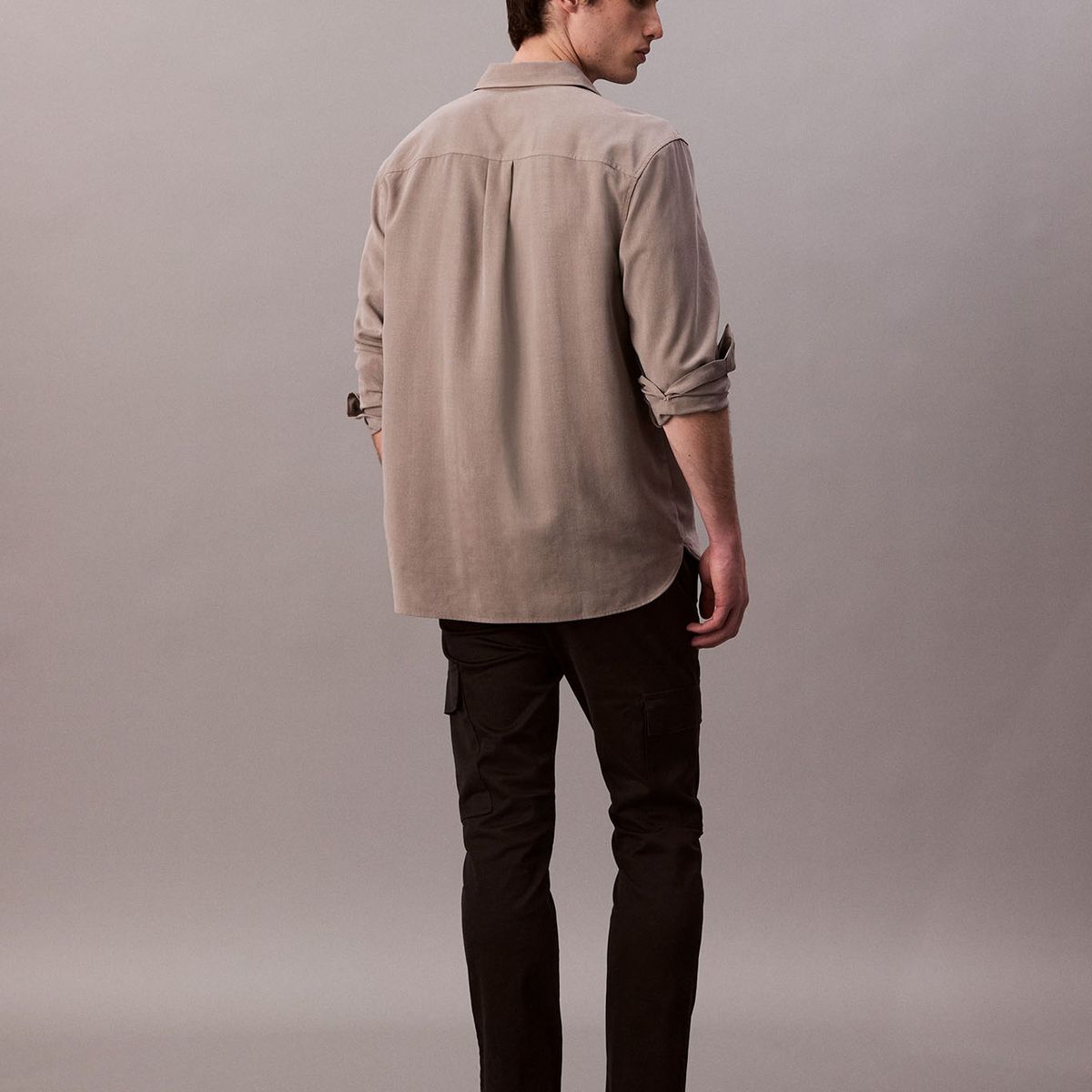 CALVIN KLEIN - Pantalón Cargo Slim de Algodón Negro Calvin Klein