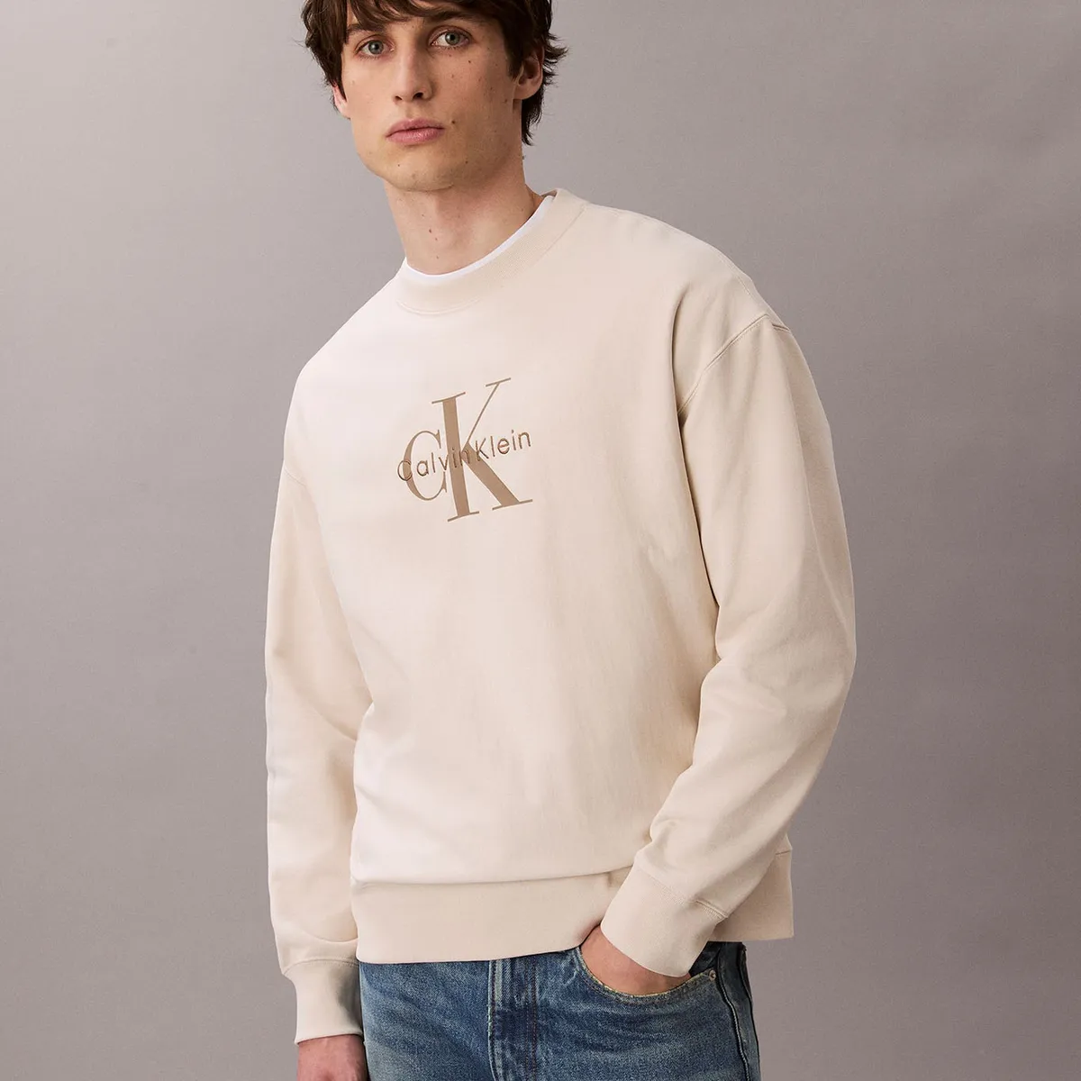 CALVIN KLEIN - Polerón en Tejido de Felpa Premium