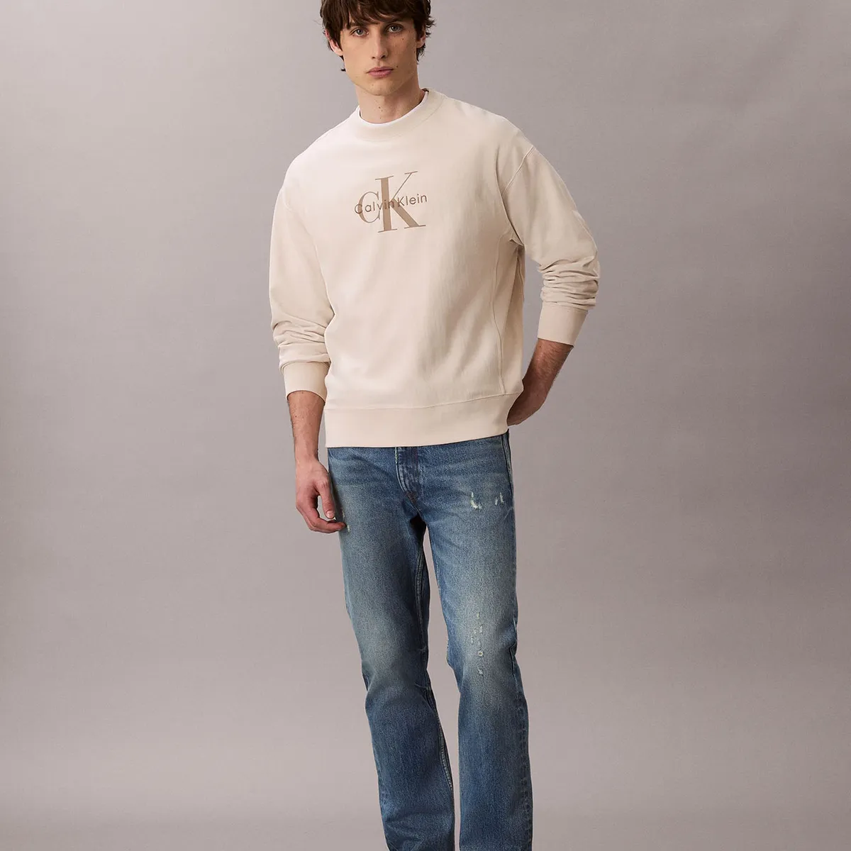 CALVIN KLEIN - Polerón en Tejido de Felpa Premium