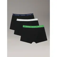 CALVIN KLEIN - Pack De 3 Bóxers Trunk Cotton Stretch Negro
