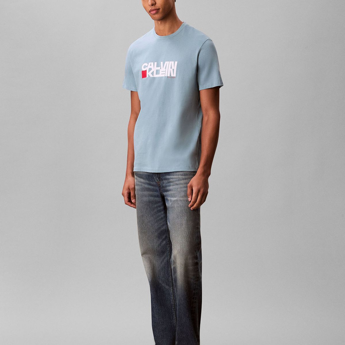 CALVIN KLEIN - Polera con Estampado Gráfico Redbox Azul Calvin Klein