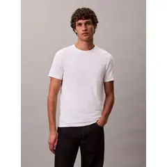CALVIN KLEIN - Polera Slim de Manga Corta Blanco