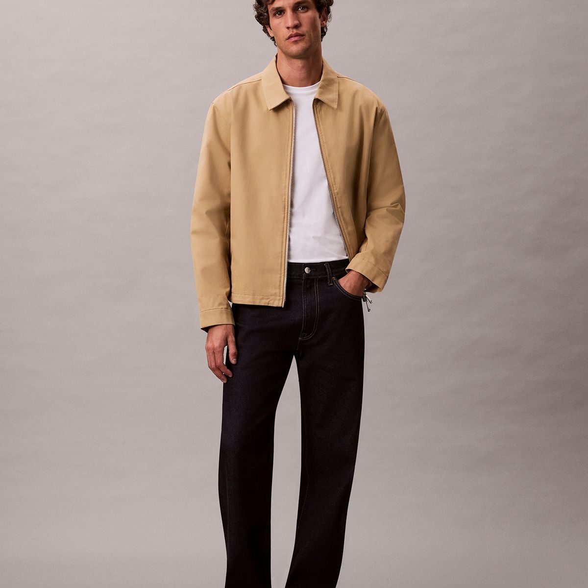 CALVIN KLEIN - Polera Slim de Manga Corta Blanco Calvin Klein