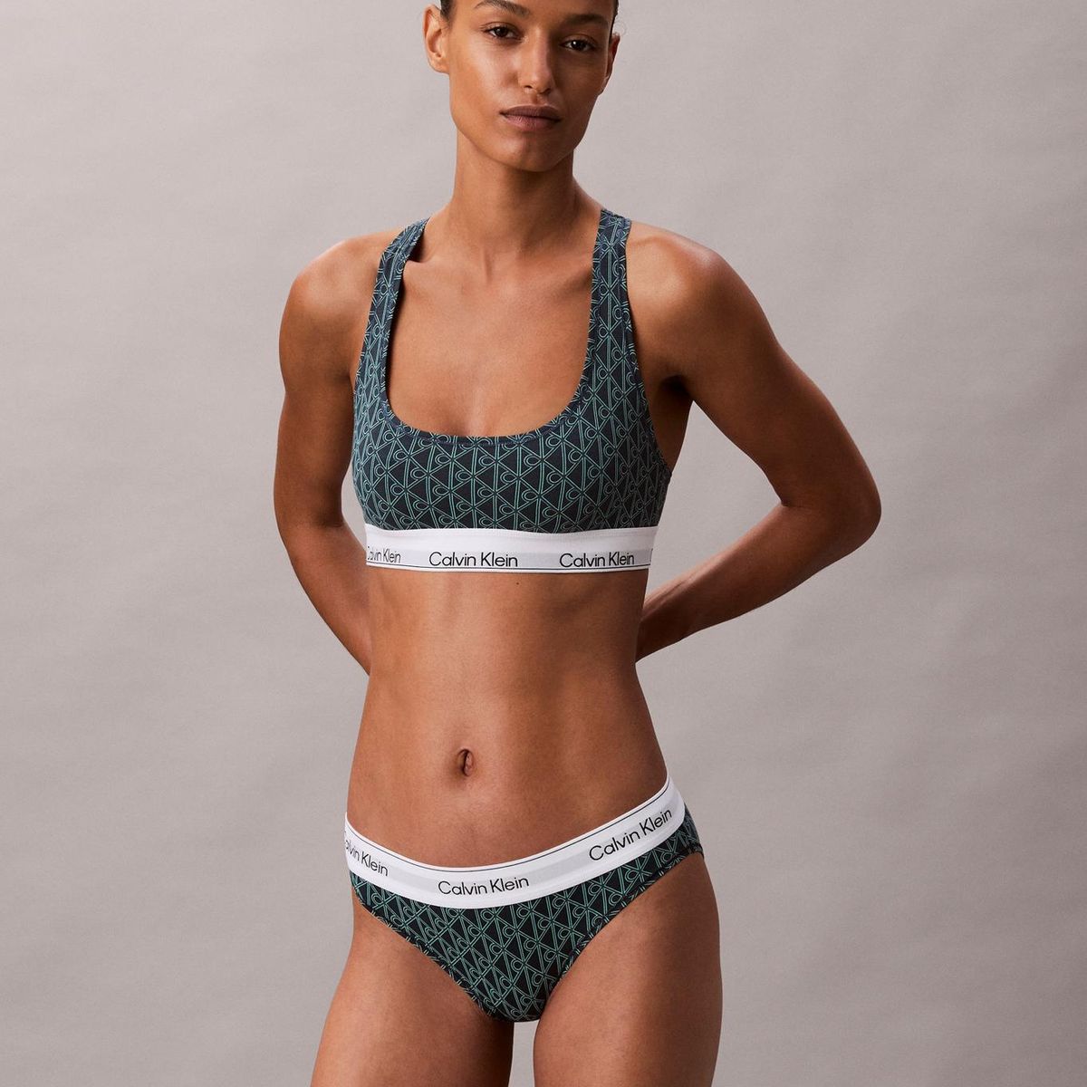 CALVIN KLEIN - Bralette Icon Cotton Modal Verde Calvin Klein