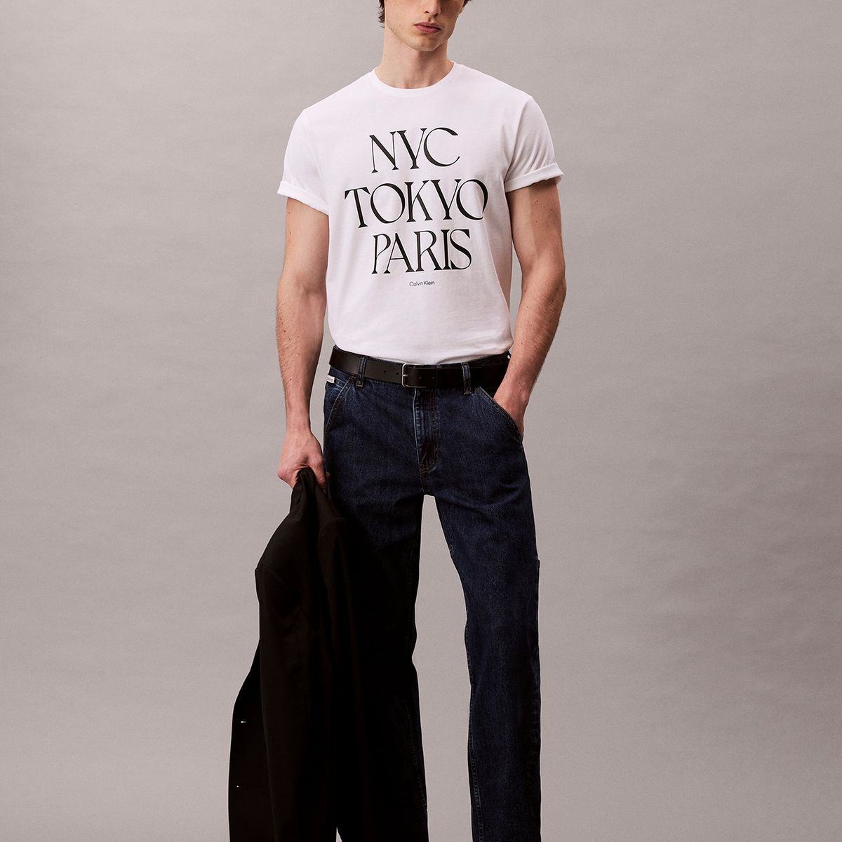 CALVIN KLEIN - Polera con Gráfico Flagship City Blanco Calvin Klein