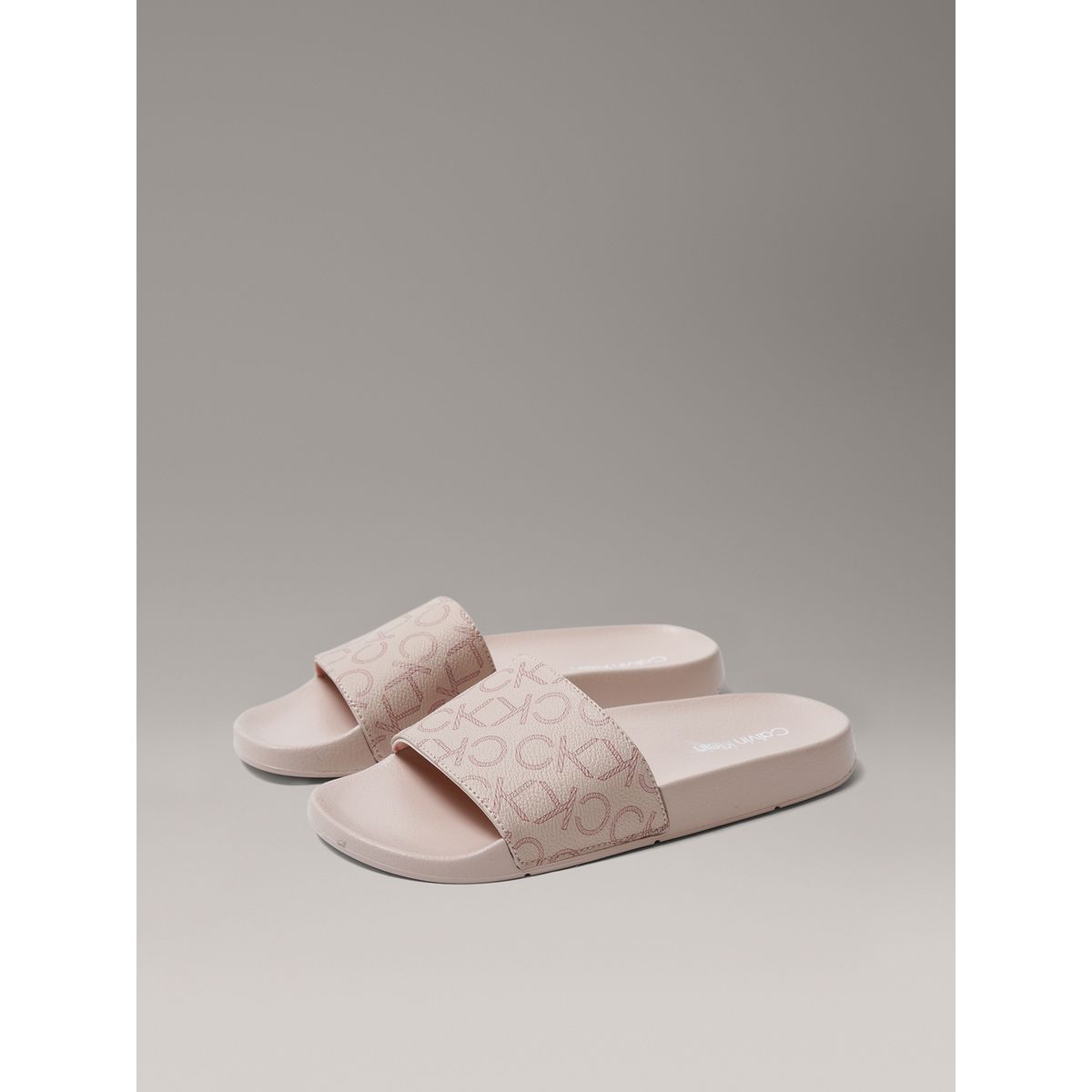 CALVIN KLEIN - Sandalias con Estampado de Monograma Rosado Calvin Klein