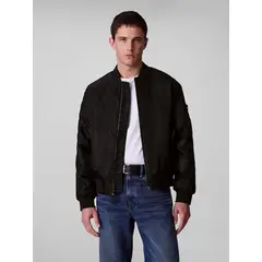 CALVIN KLEIN - Chaqueta Bomber de Nailon Negro
