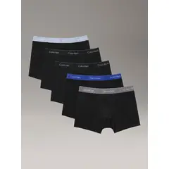 CALVIN KLEIN - Pack De 5 Bóxers Trunk Icon Cotton Stretch Negro