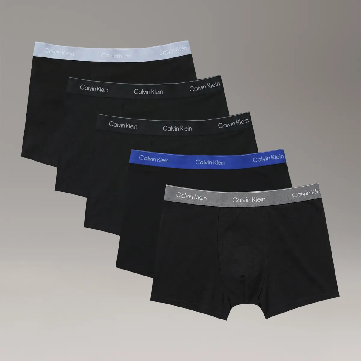 CALVIN KLEIN - Pack De 5 Bóxers Trunk Icon Cotton Stretch Negro Calvin Klein