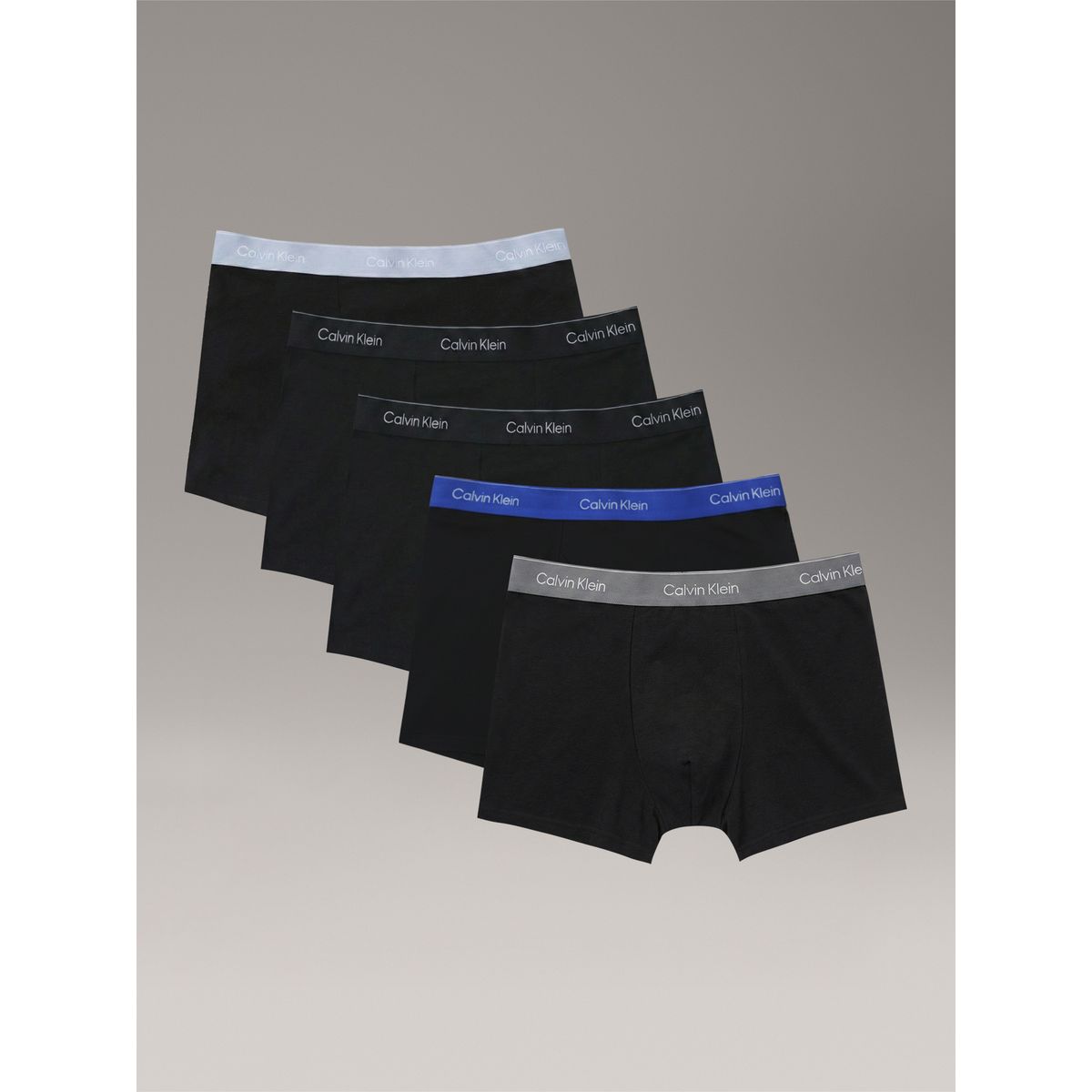 CALVIN KLEIN - Pack De 5 Bóxers Trunk Icon Cotton Stretch Negro Calvin Klein