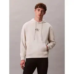 CALVIN KLEIN - Polerón con Gorro y Logo Beige