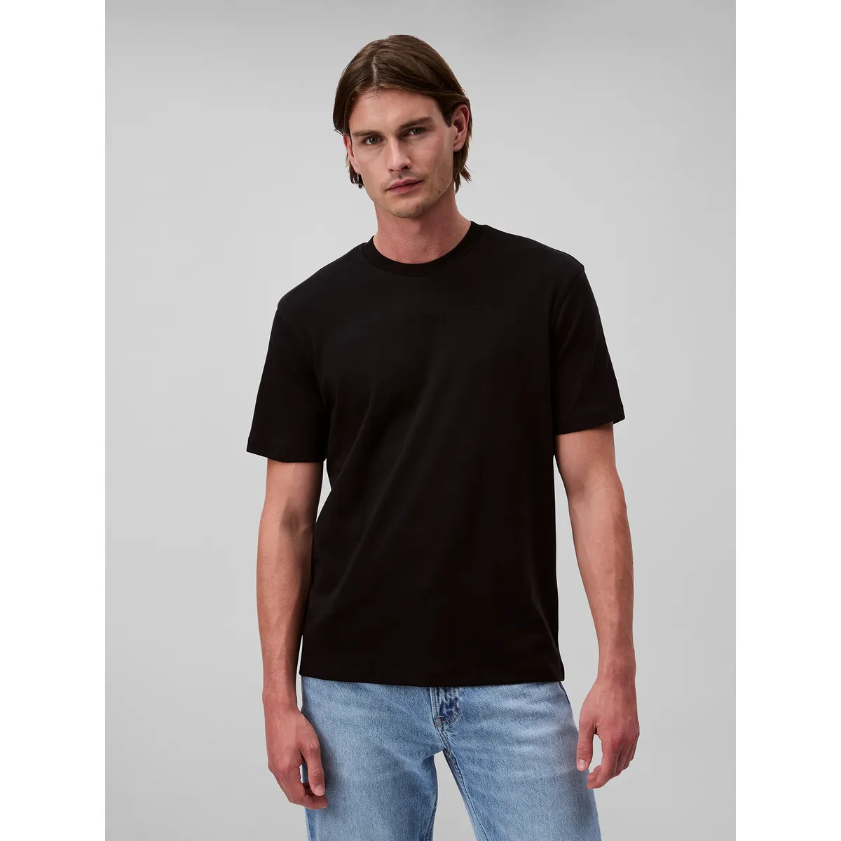 CALVIN KLEIN - Polera de Algodón Supima de Cuello Redondo