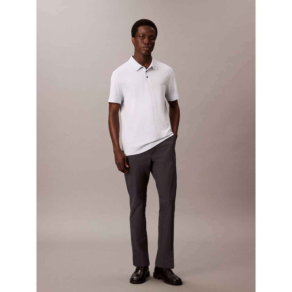 CALVIN KLEIN - Pantalón Slim en Tejido Técnico Elástico Azul Calvin Klein