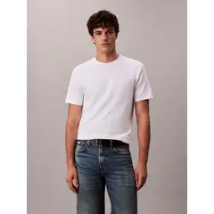 CALVIN KLEIN - Polera de Algodón Interlock Blanco