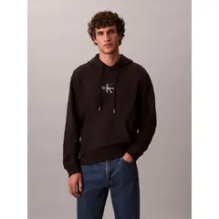 CALVIN KLEIN - Polerón con Gorro y Logo Negro