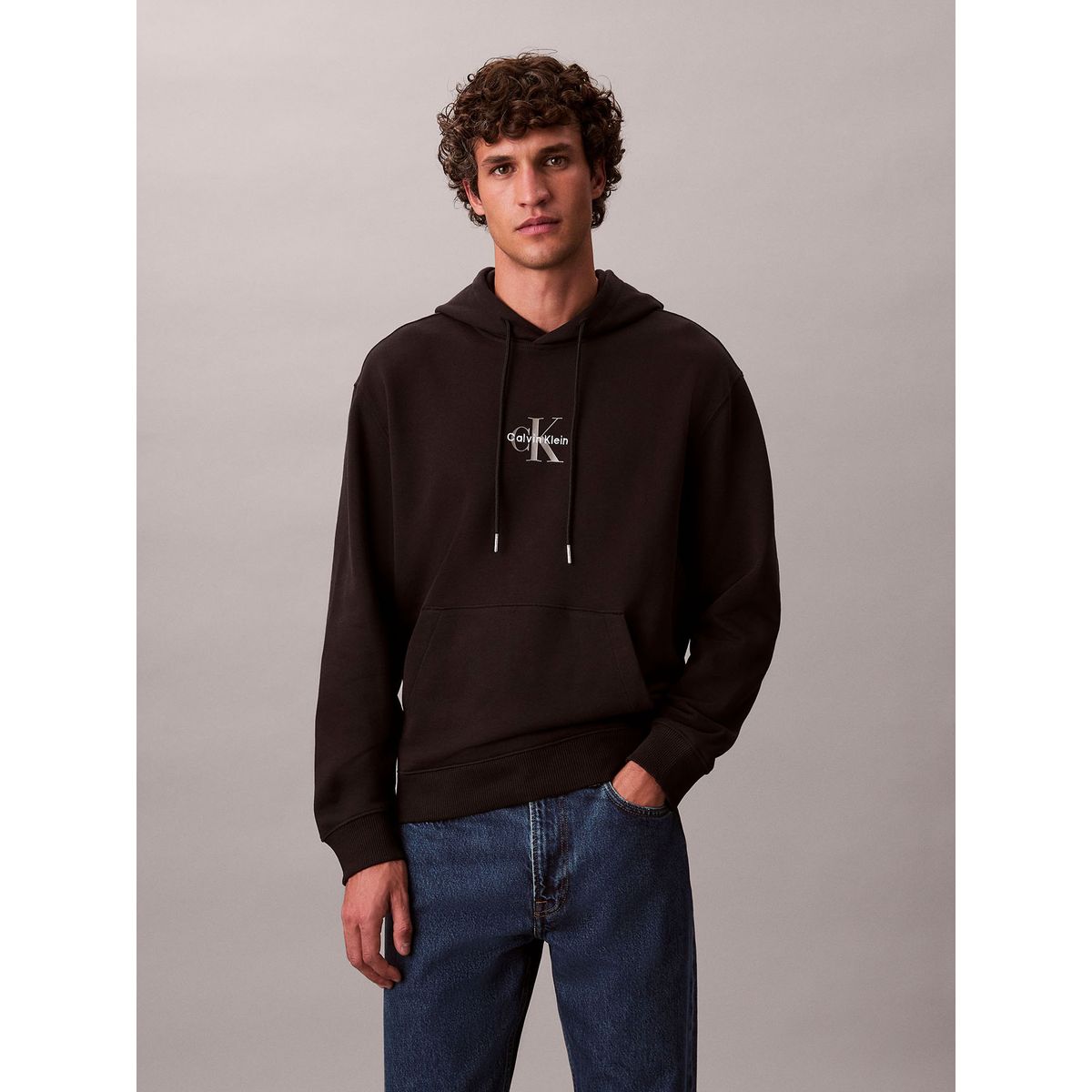 CALVIN KLEIN - Polerón con Gorro y Logo