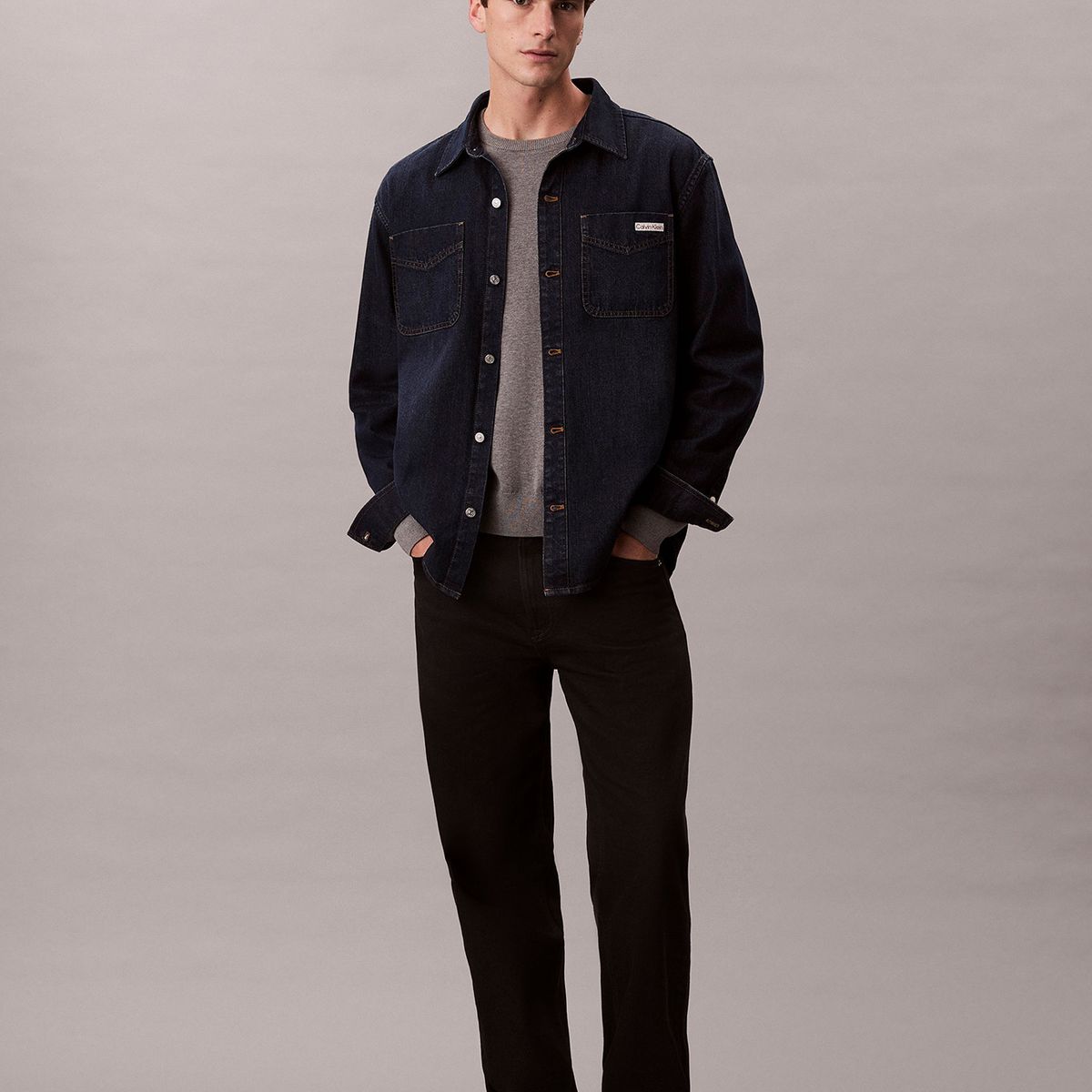 CALVIN KLEIN - Sobrecamisa Denim Estilo 90S Azul Calvin Klein