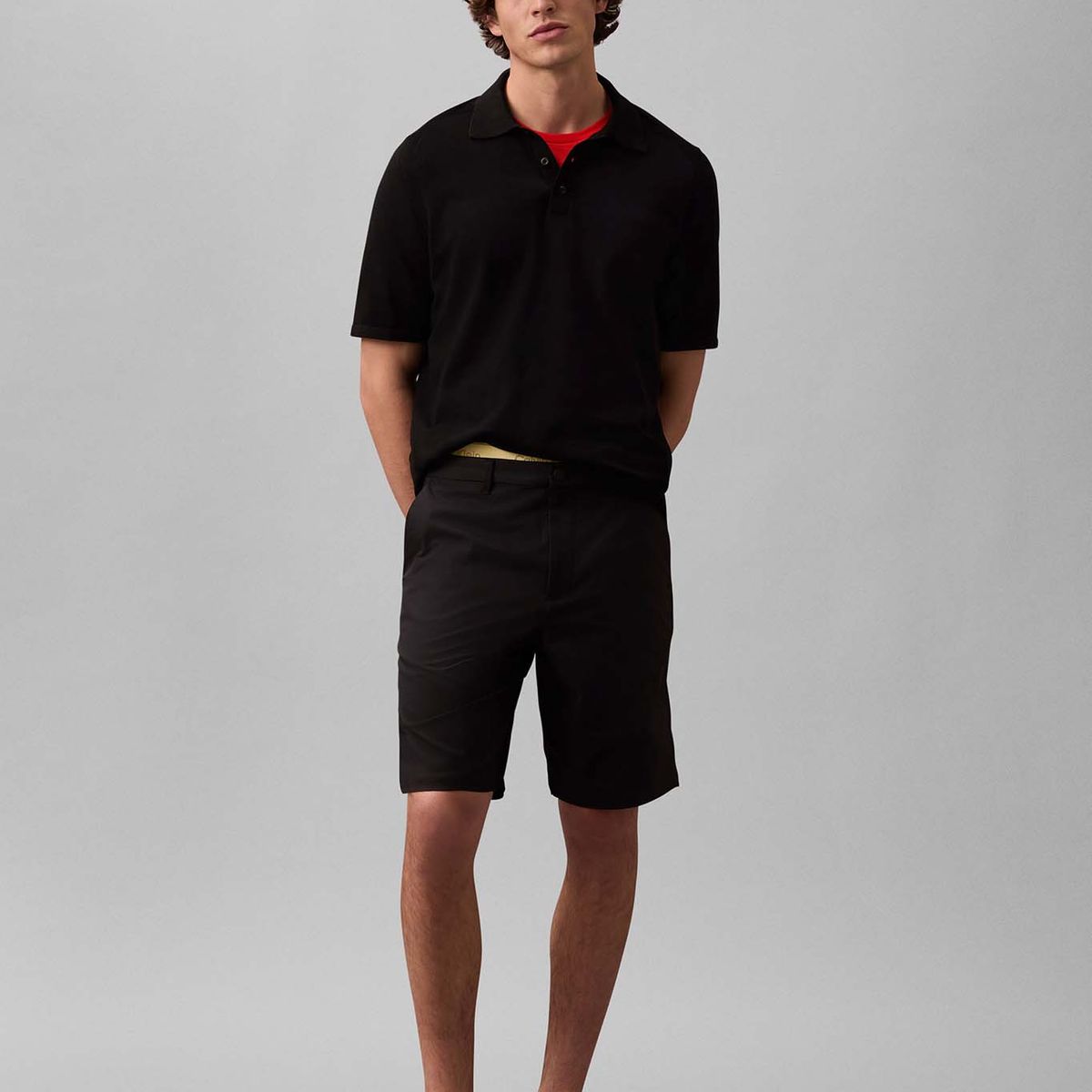 CALVIN KLEIN - Polo Tipo Sweater Negro Calvin Klein