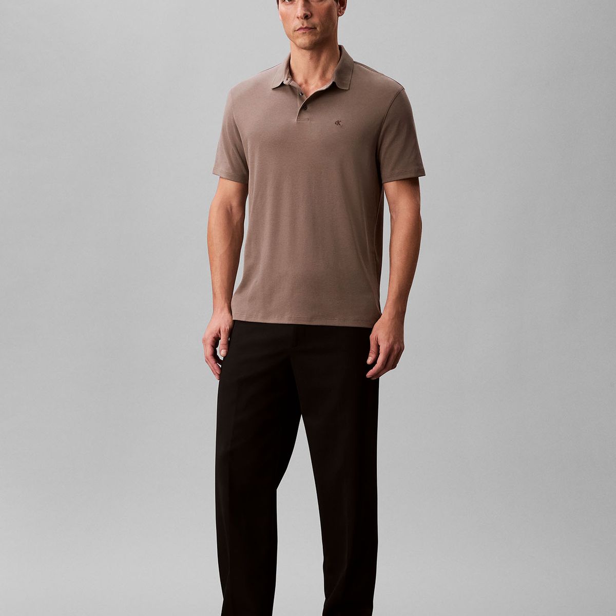 CALVIN KLEIN - Polo de Algodón Pima Cafe Calvin Klein