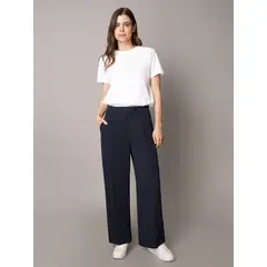 CALVIN KLEIN - Pantalón Recto De Sarga Tailored Azul