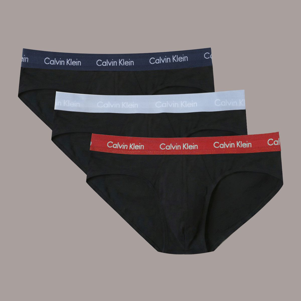 CALVIN KLEIN - Pack de 3 Slips Cotton Stretch Negro Calvin Klein