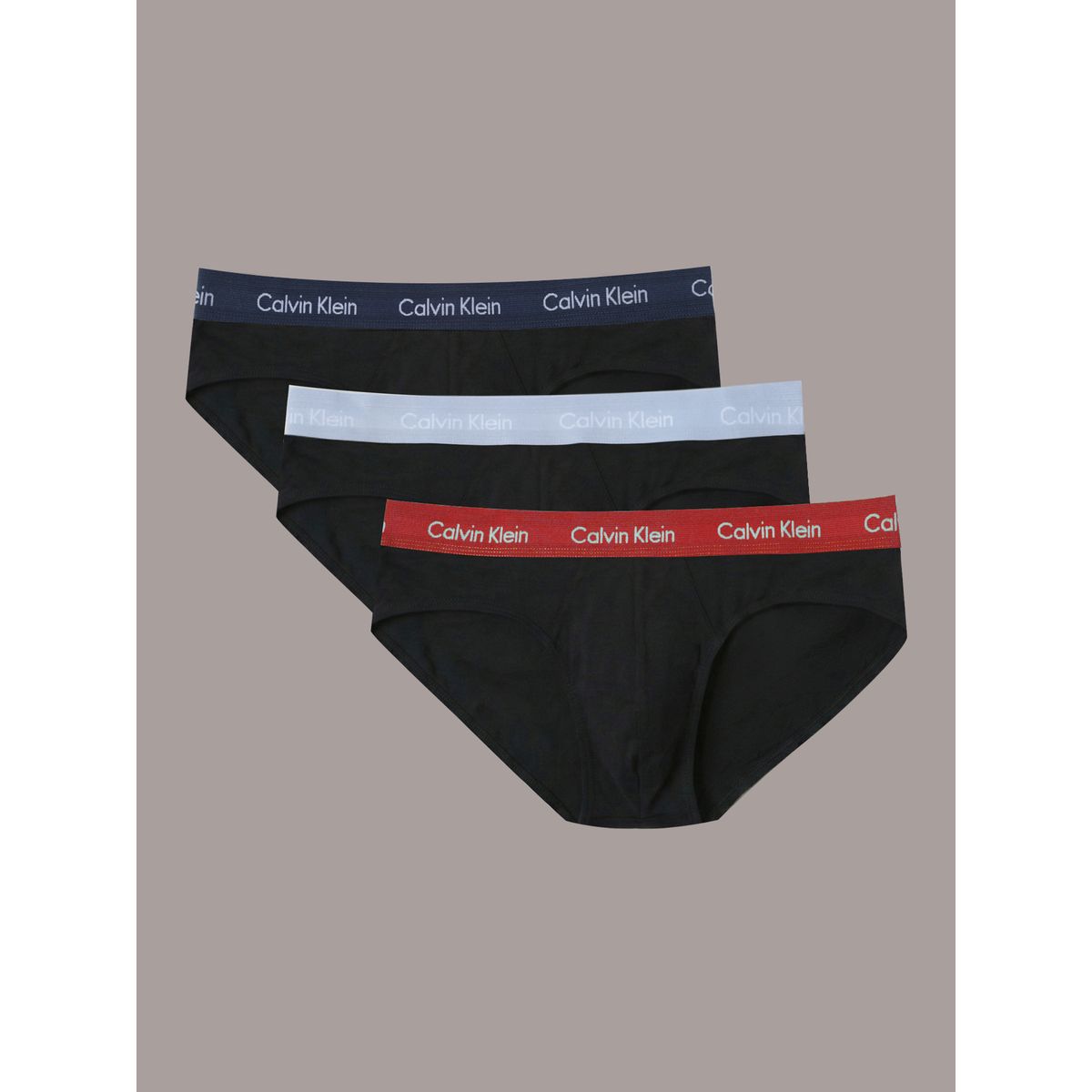 CALVIN KLEIN - Pack de 3 Slips Cotton Stretch Negro Calvin Klein