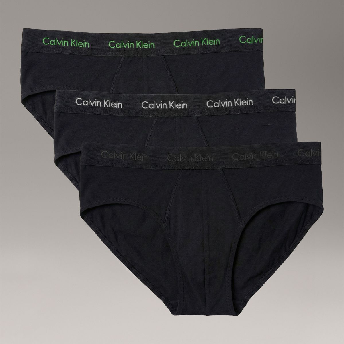 CALVIN KLEIN - Pack de 3 Slips Cotton Stretch Negro Calvin Klein
