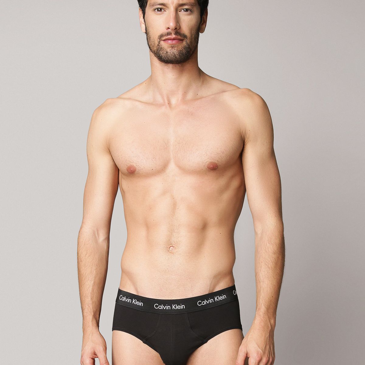CALVIN KLEIN - Pack de 3 Slips Cotton Stretch Negro Calvin Klein