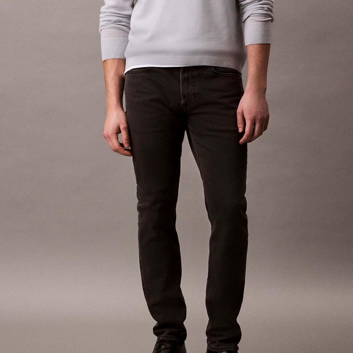 CALVIN KLEIN - Jeans Slim Essential Negro Calvin Klein