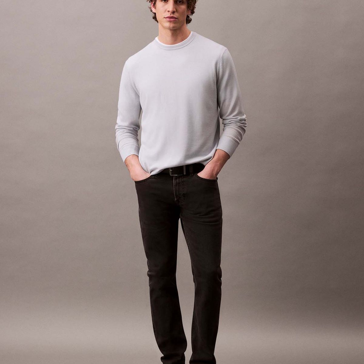 CALVIN KLEIN - Jeans Slim Essential Negro Calvin Klein