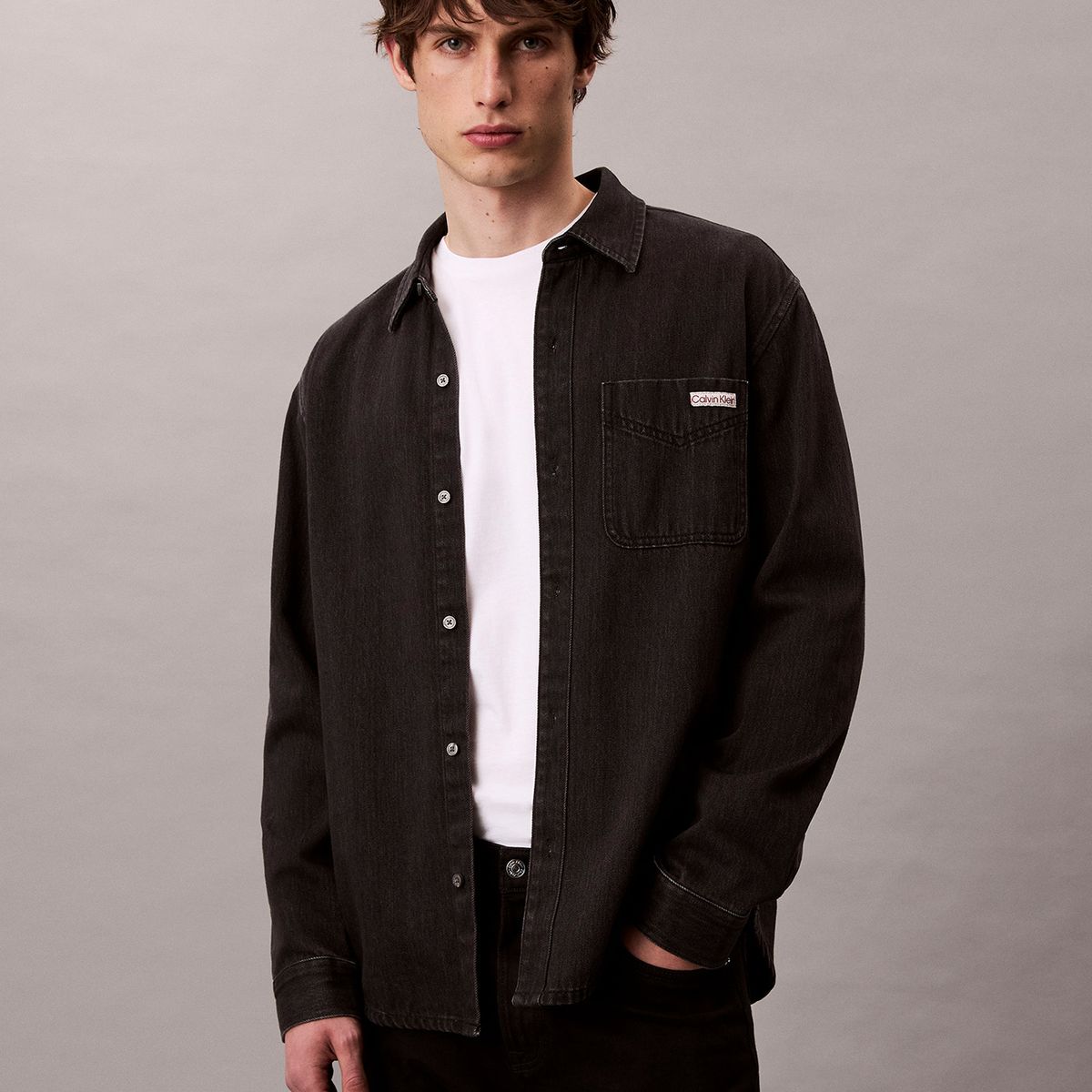 CALVIN KLEIN - Sobrecamisa Classic 205 Negro Calvin Klein