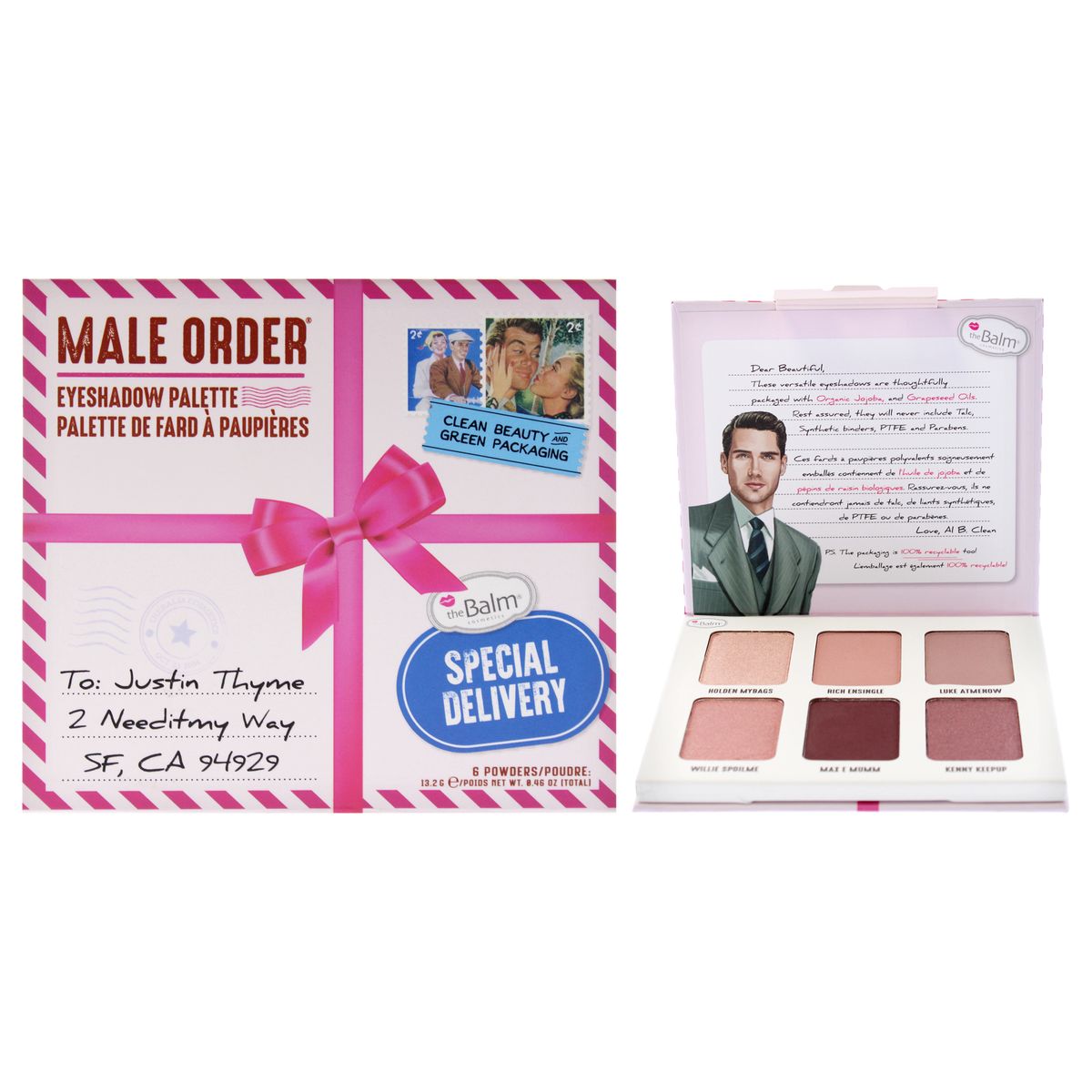 THEBALM - Paleta de sombras de ojos Male Order - Entrega especial 14 ml el bálsamo